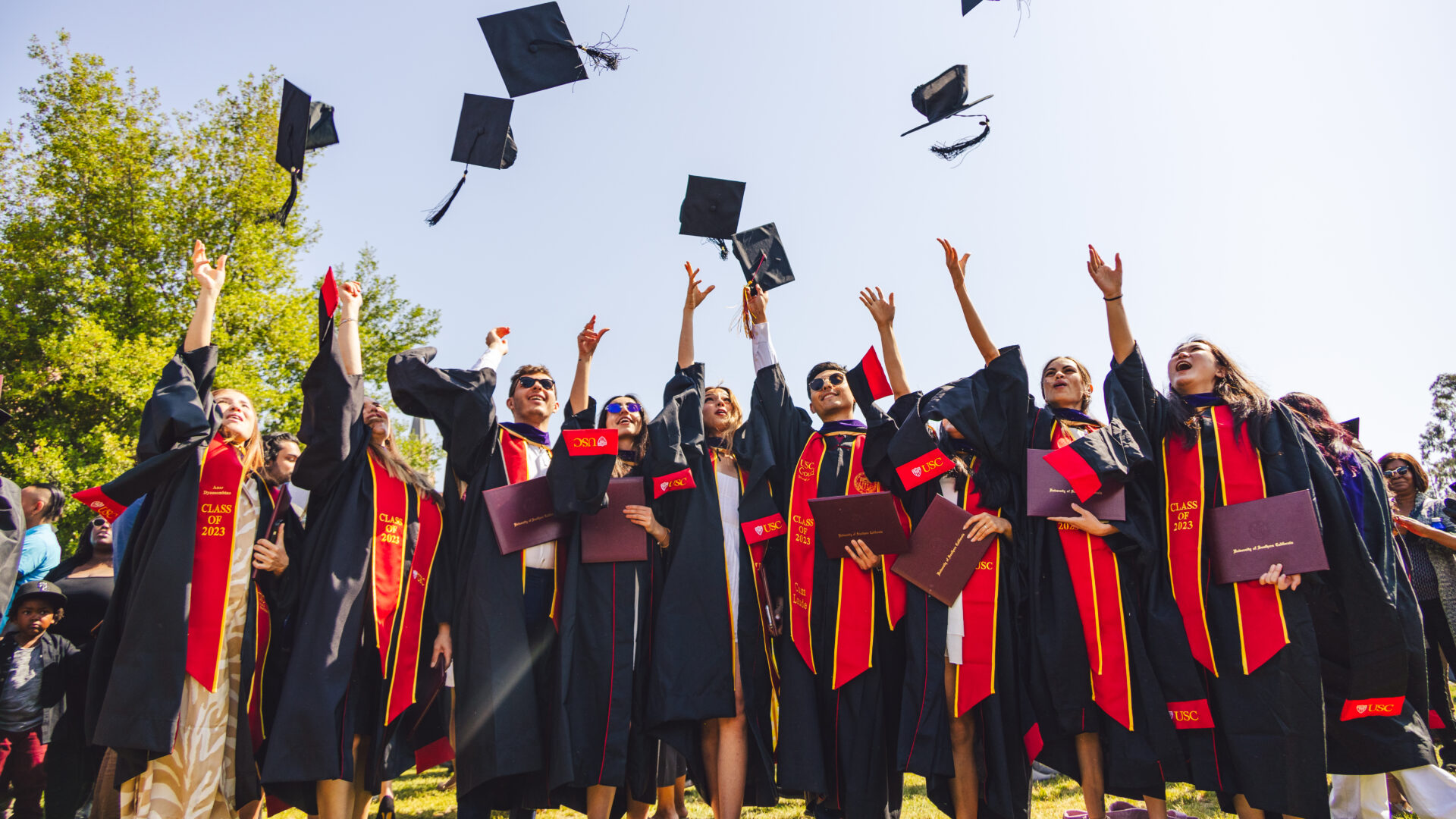 Graduation celebration for master's degree students at USC Gould School of Law.