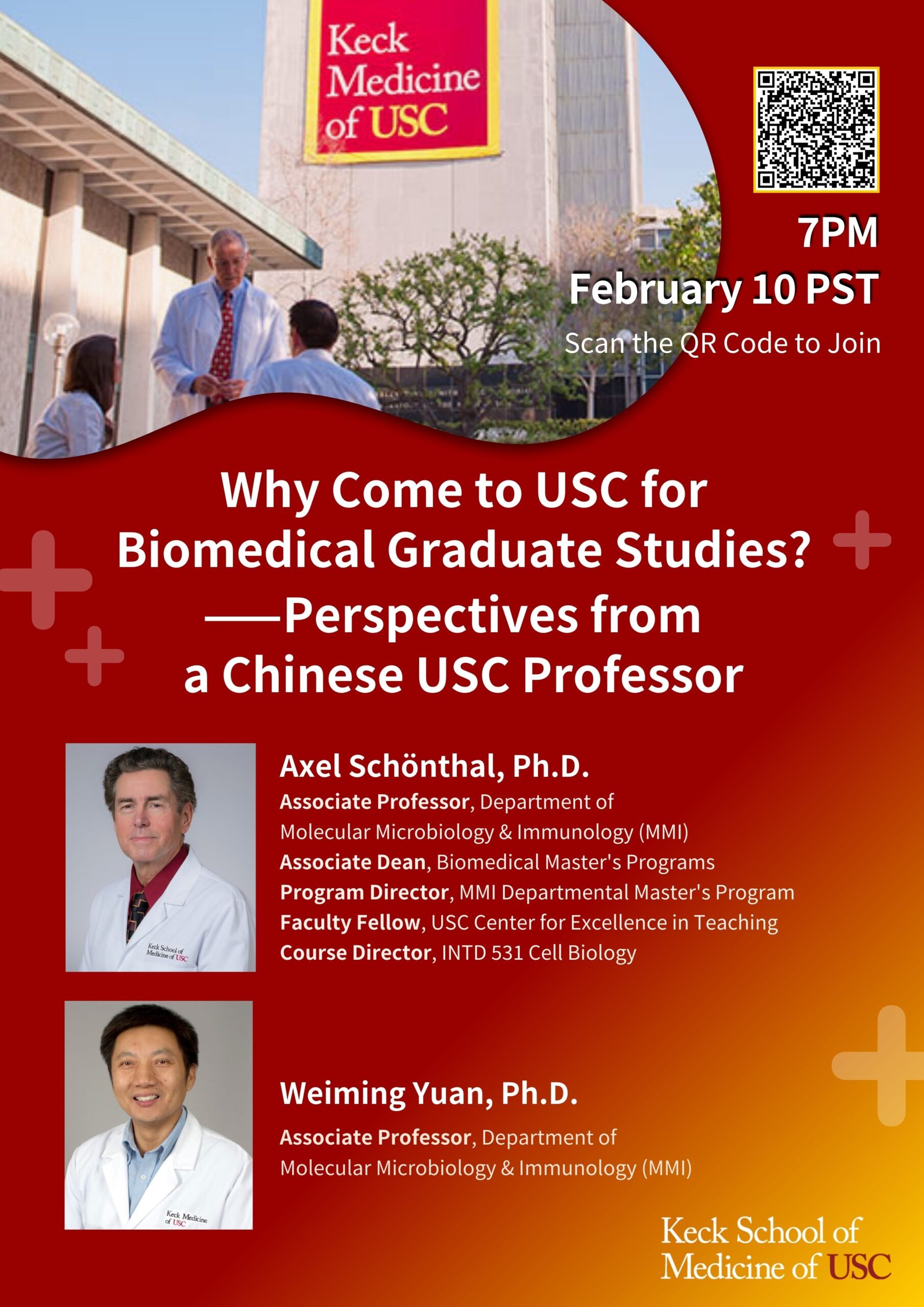 Why Come to USC for Biomedical Graduate Studies? – Perspectives from a Chinese USC Professor