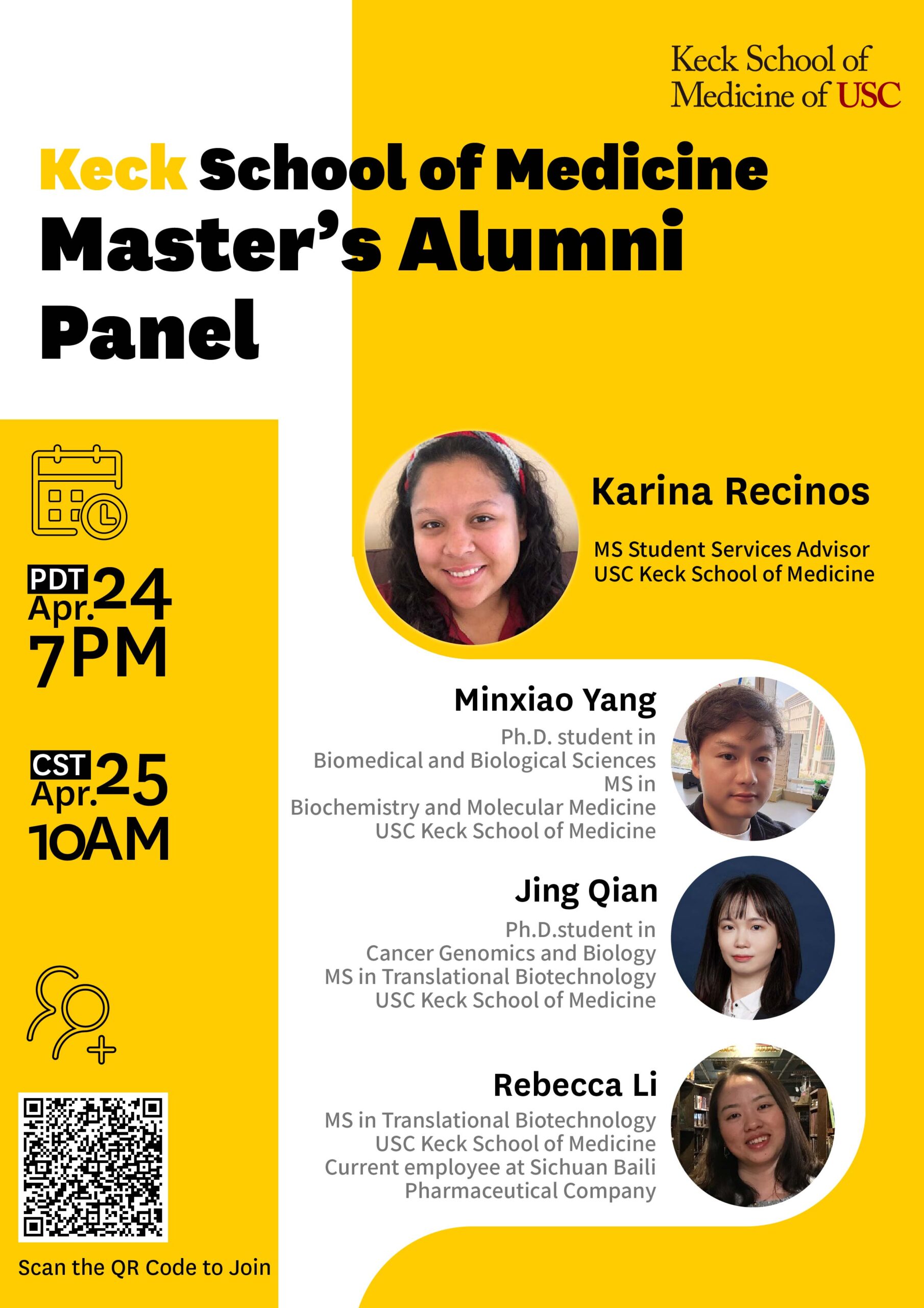 Keck School of Medicine Master’s Alumni Panel