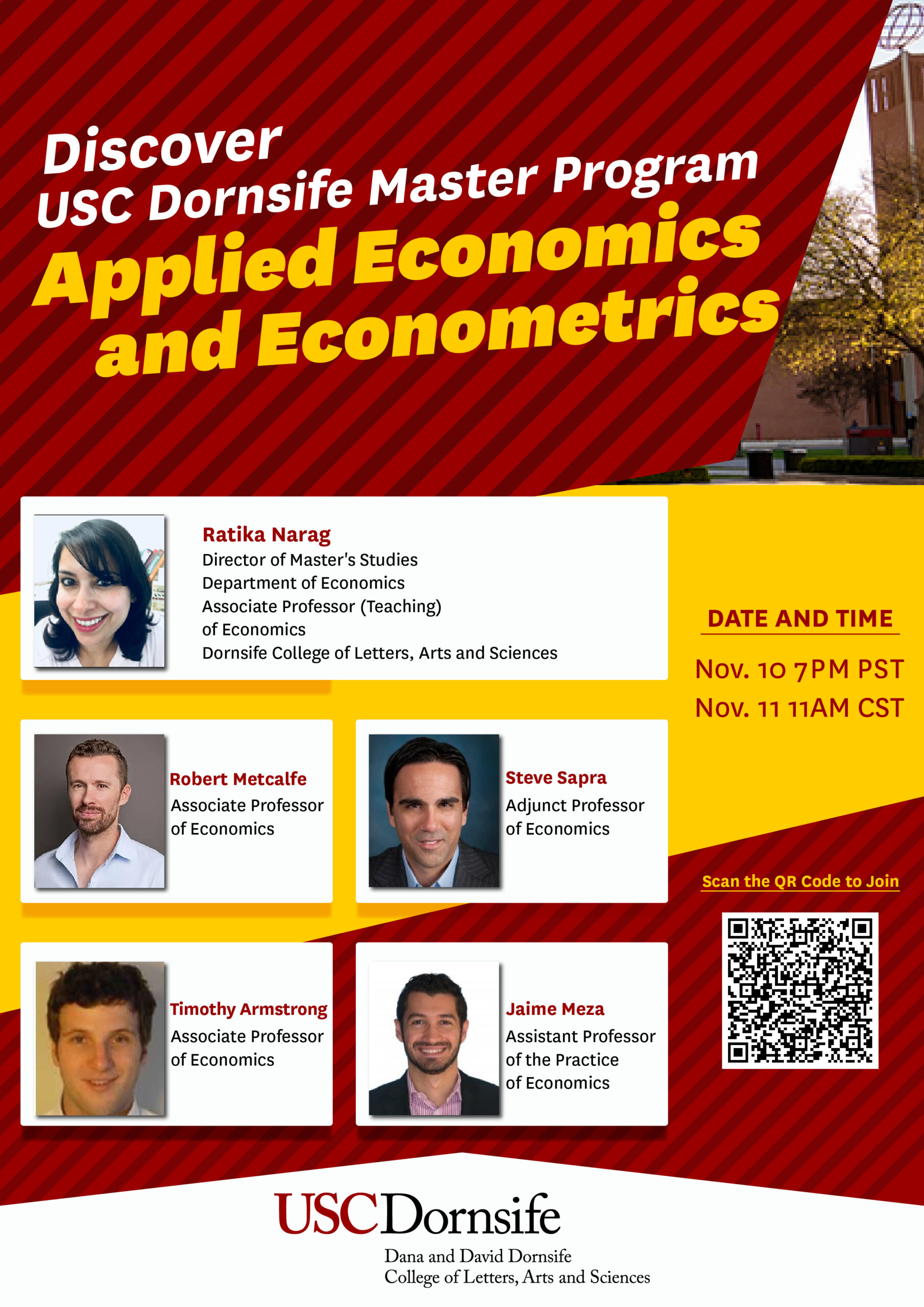 Discover USC Dornsife Master Program - Applied Economics and Econometrics