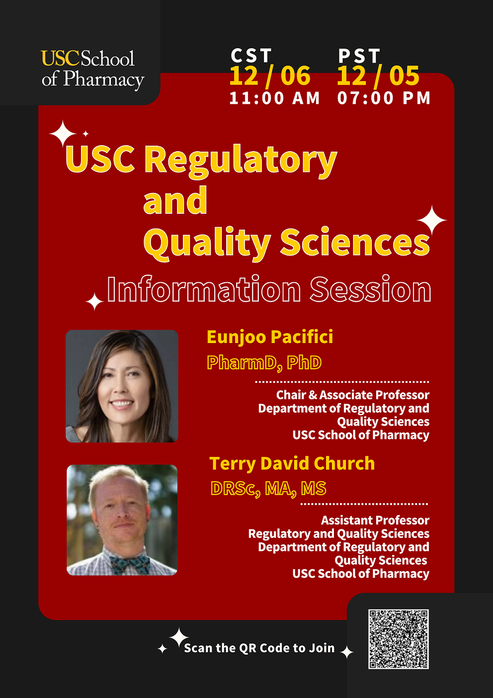 USC Regulatory and Quality Sciences Information Session