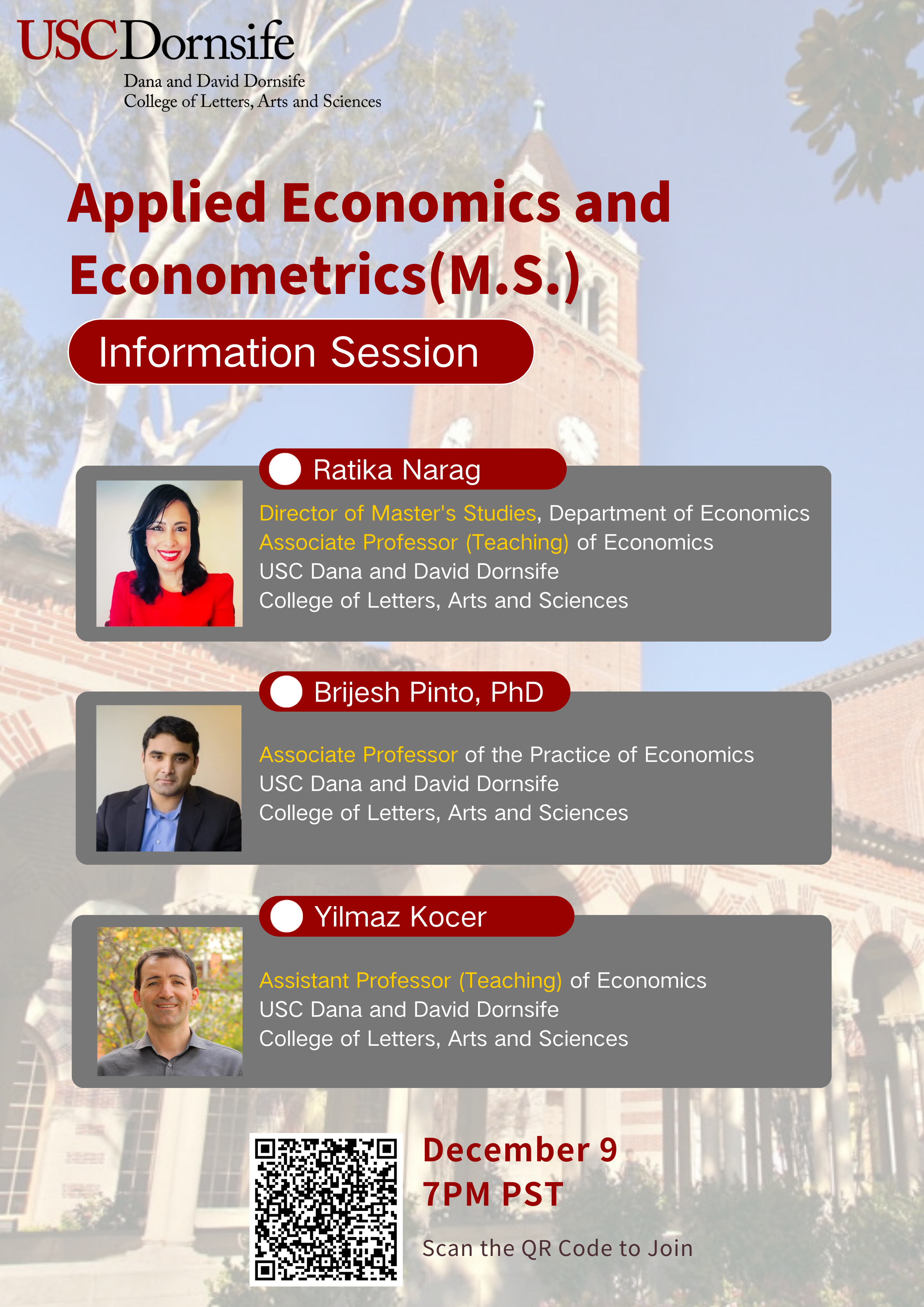 Applied Economics and Econometrics(M.S.) Information Session